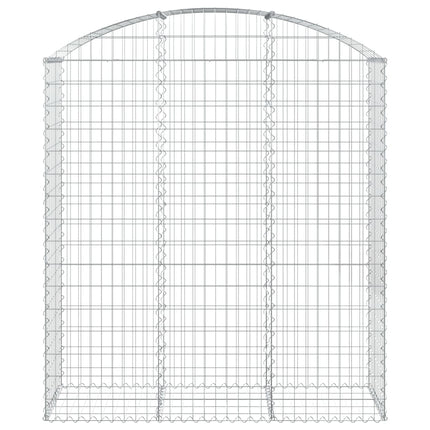 Gabion bågformad 150x50x160/180 cm galvaniserat järn