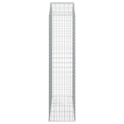 Gabion bågformad 150x50x200/220 cm galvaniserat järn
