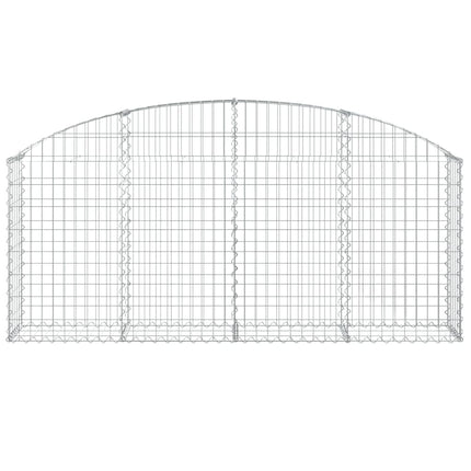 Gabion bågformad 200x30x80/100 cm galvaniserat järn