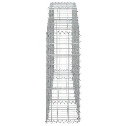 Gabion bågformad 200x30x80/100 cm galvaniserat järn