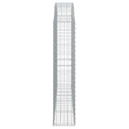 Gabion bågformad 200x30x140/160 cm galvaniserat järn
