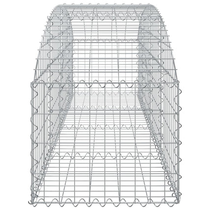 Gabion bågformad 200x50x40/60 cm galvaniserat järn