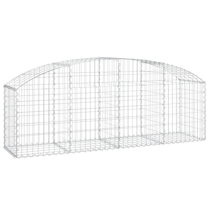 Gabion bågformad 200x50x60/80 cm galvaniserat järn