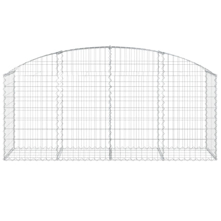 Gabion bågformad 200x50x80/100 cm galvaniserat järn
