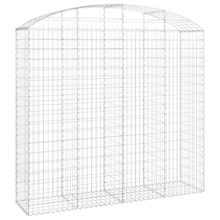 Gabion bågformad 200x50x180/200 cm galvaniserat järn