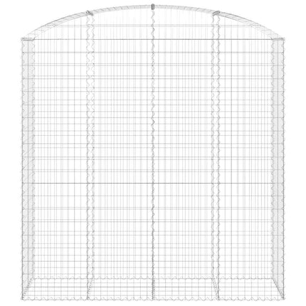 Gabion bågformad 200x50x200/220 cm galvaniserat järn