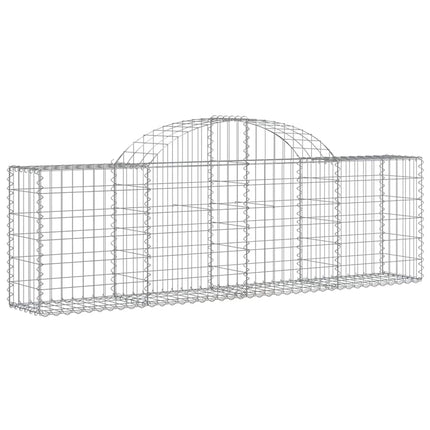 Gabion bågformad 200x30x60/80 cm galvaniserat järn
