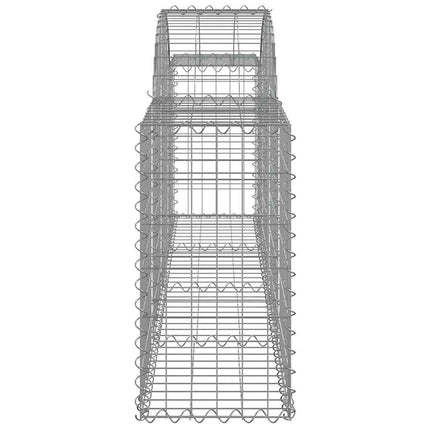 Gabion bågformad 200x30x60/80 cm galvaniserat järn