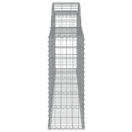 Gabion bågformad 300x30x80/100 cm galvaniserat järn