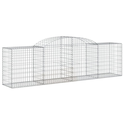 Gabion bågformad 300x50x80/100 cm galvaniserat järn