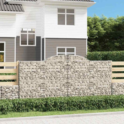 Gabion bågformad 300x50x140/160 cm galvaniserat järn