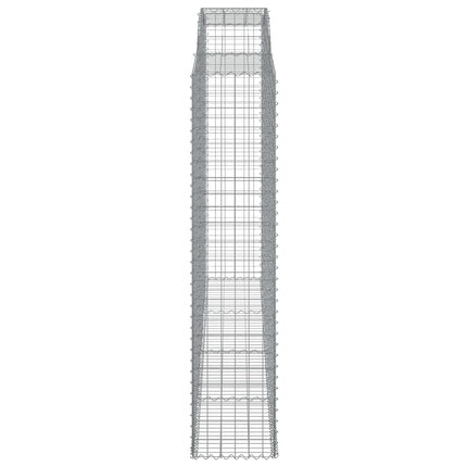 Gabion bågformad 300x50x220/240 cm galvaniserat järn