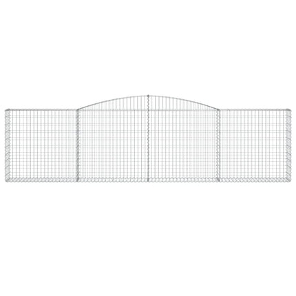 Gabion bågformad 400x30x100/120 cm galvaniserat järn