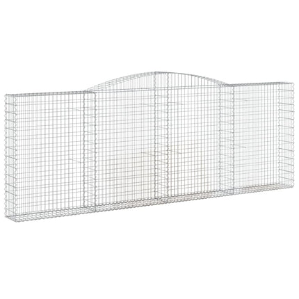 Gabion bågformad 400x30x140/160 cm galvaniserat järn