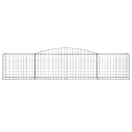 Gabion bågformad 400x50x80/100 cm galvaniserat järn