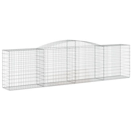 Gabion bågformad 400x50x100/120 cm galvaniserat järn