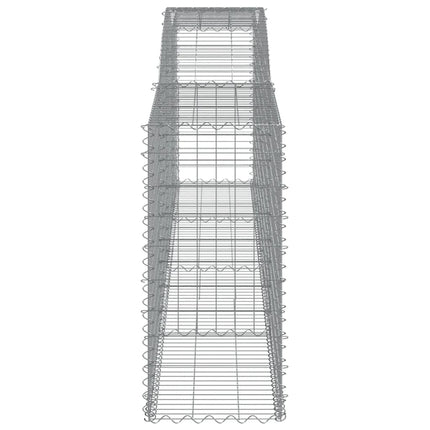 Gabion bågformad 400x50x100/120 cm galvaniserat järn