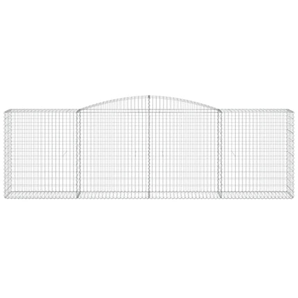 Gabion bågformad 400x50x120/140 cm galvaniserat järn