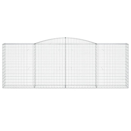 Gabion bågformad 400x50x140/160 cm galvaniserat järn