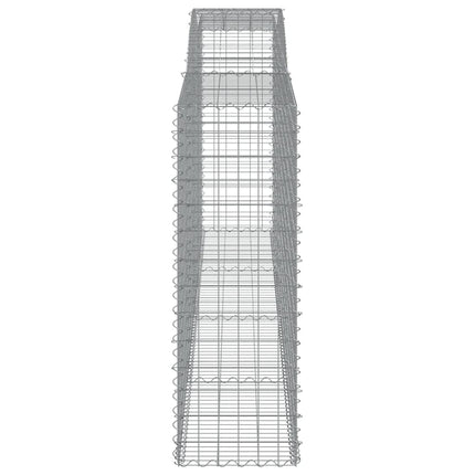Gabion bågformad 400x50x140/160 cm galvaniserat järn