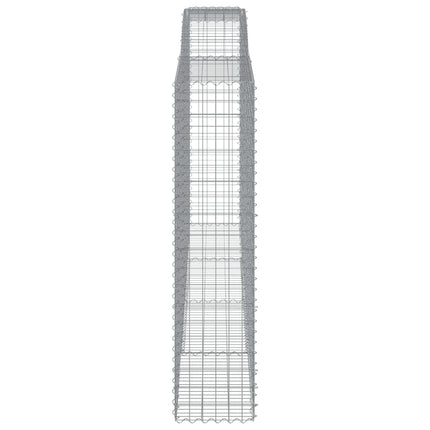 Gabion bågformad 400x50x200/220 cm galvaniserat järn