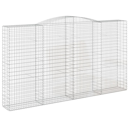 Gabion bågformad 400x50x220/240 cm galvaniserat järn