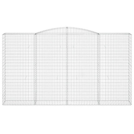 Gabion bågformad 400x50x220/240 cm galvaniserat järn