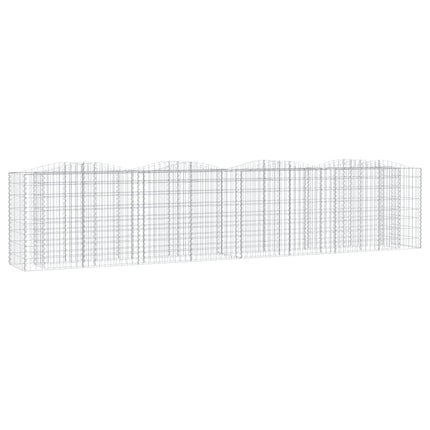 Gabion bågformad 400x50x100 cm galvaniserat järn