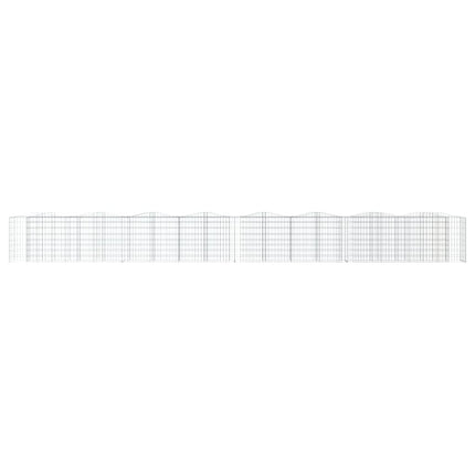 Upphöjd planteringsgabion 800x50x100 cm galvaniserat järn