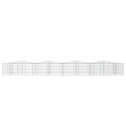 Upphöjd planteringsgabion 400x100x50 cm galvaniserat järn
