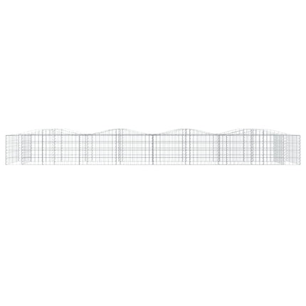 Upphöjd planteringsgabion 600x100x50 cm galvaniserat järn