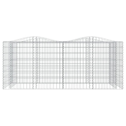 Upphöjd planteringsgabion 200x100x100 cm galvaniserat järn