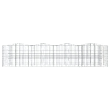 Upphöjd planteringsgabion 400x100x100 cm galvaniserat järn