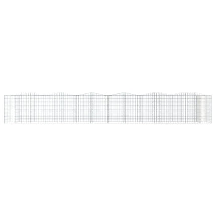 Upphöjd planteringsgabion 600x100x100 cm galvaniserat järn