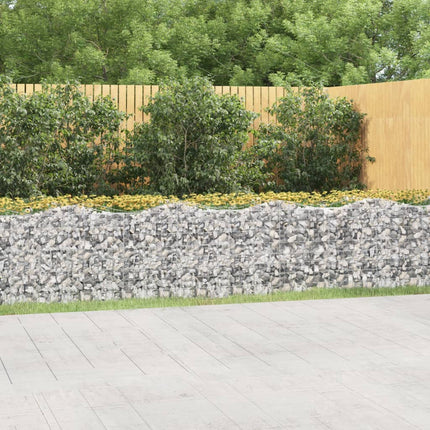 Upphöjd planteringsgabion 600x100x100 cm galvaniserat järn