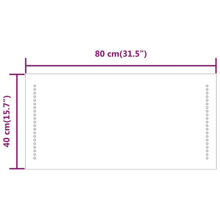 Badrumsspegel LED 40x80 cm