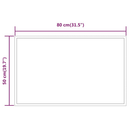 Badrumsspegel LED 50x80 cm