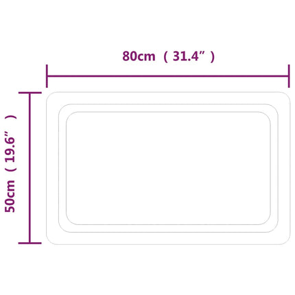 Badrumsspegel LED 50x80 cm