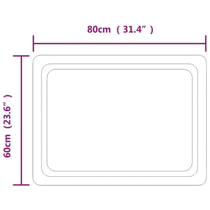 Badrumsspegel LED 60x80 cm