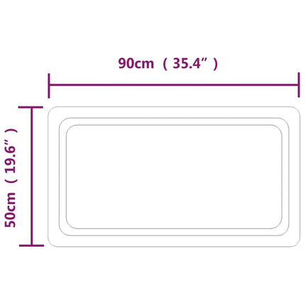 Badrumsspegel LED 50x90 cm