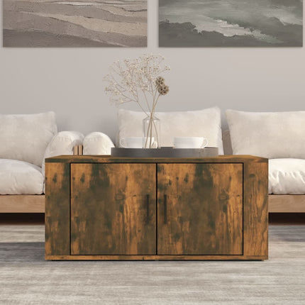 Soffbord rökfärgad ek 80x50x36 cm konstruerat trä