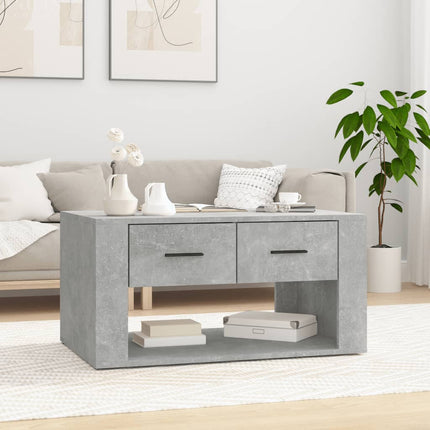 Soffbord betonggrå 80x50x40 cm konstruerat trä