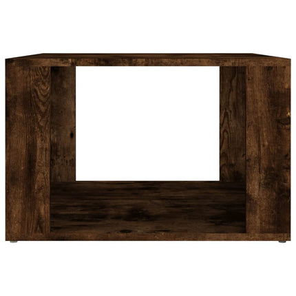 Sängbord rökfärgad ek 57x55x36 cm konstruerat trä