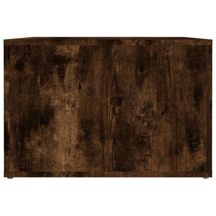Sängbord rökfärgad ek 57x55x36 cm konstruerat trä