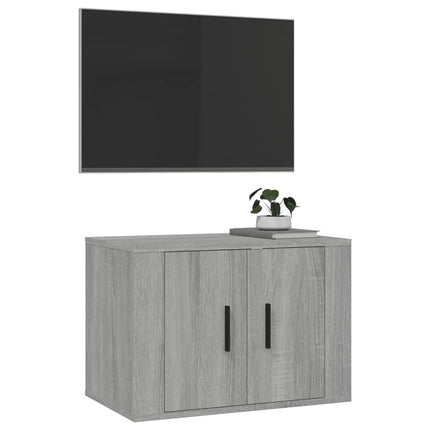 Väggmonterad tv-bänk Grå sonoma 57x34,5x40 cm