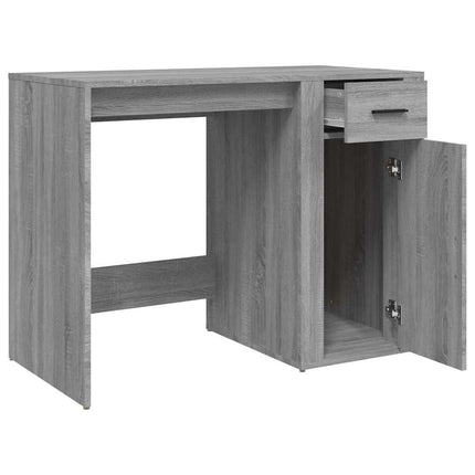 Skrivbord grå sonoma 100x49x75 cm konstruerat trä