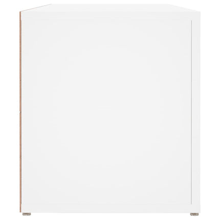 Tv-bänk vit 100x31,5x35 cm konstruerat trä