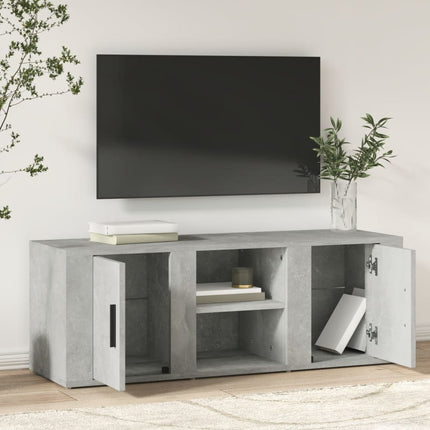 Tv-bänk betonggrå 100x31,5x35 cm konstruerat trä