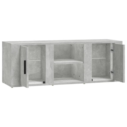 Tv-bänk betonggrå 100x31,5x35 cm konstruerat trä