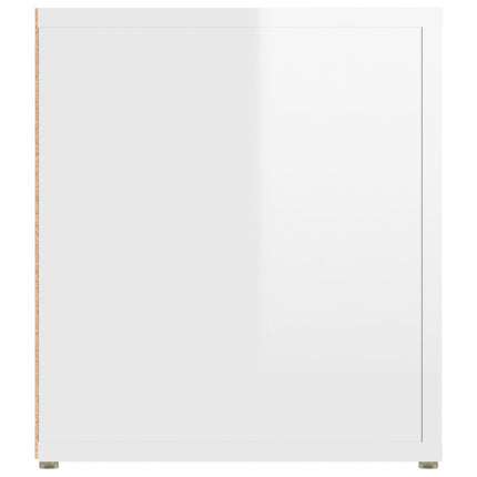 Tv-bänk vit högglans 80x31,5x36 cm konstruerat trä